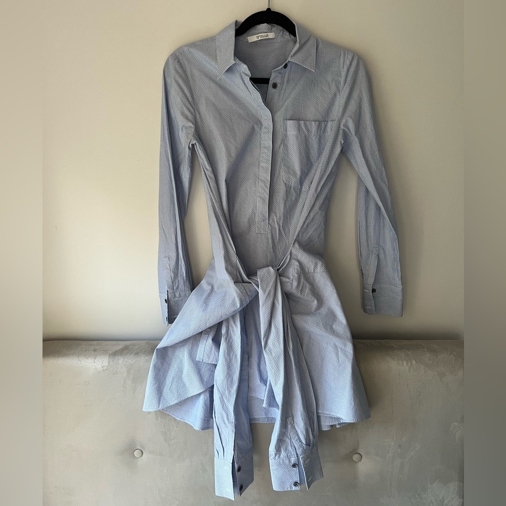 Derek Lam 10 Crosby Tie Waist Shirt Dress